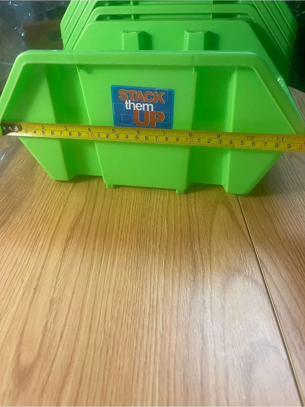 Green Stackable Storage Bins - Home Organization